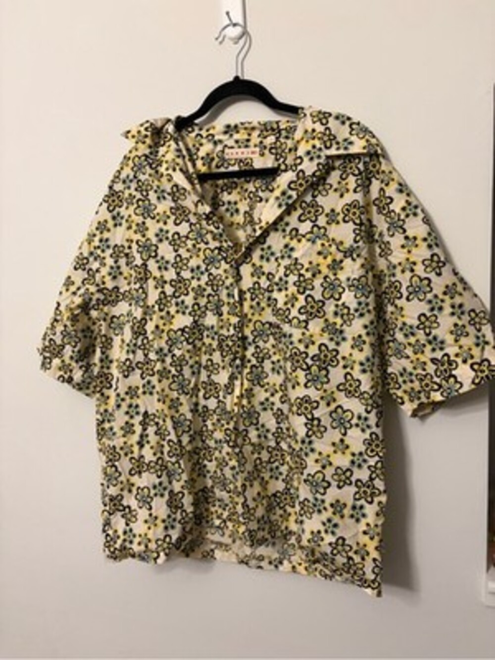 Marni Floral Short-Sleeve Button-Up Shirt - Yellow Floral